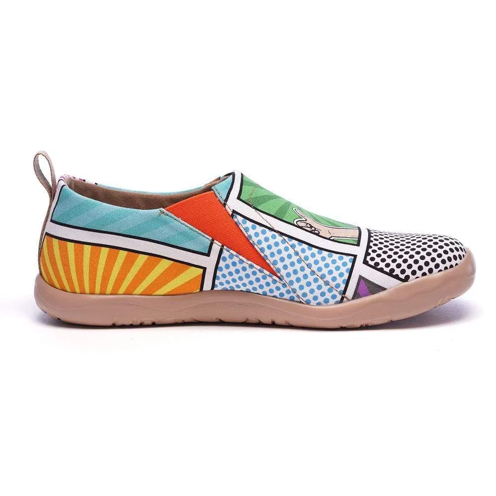 -Pop Art- Men Canvas Slip-ons