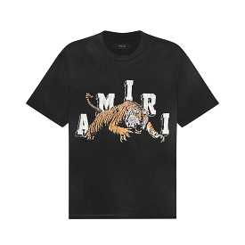 AMIRI VINTAGE TIGER TEE - BLACK