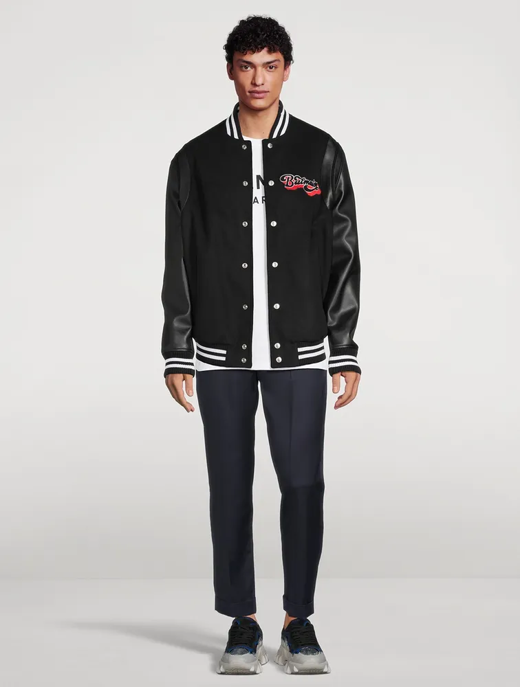 BALMAIN Wool Varsity Jacket