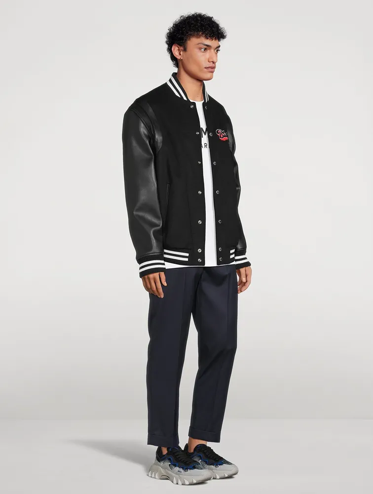 BALMAIN Wool Varsity Jacket