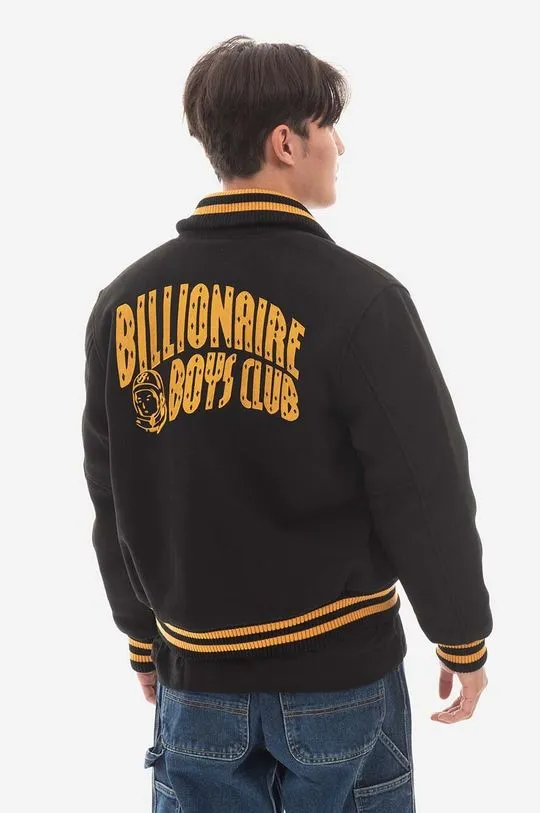 Billionaire Boys Club wool blend bomber jacket Astro Varsity Jacket black color