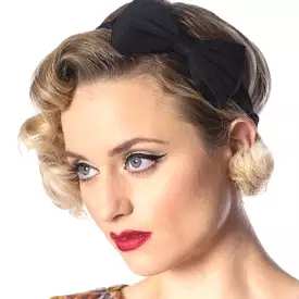 Black Vintage Bow Detail Headband