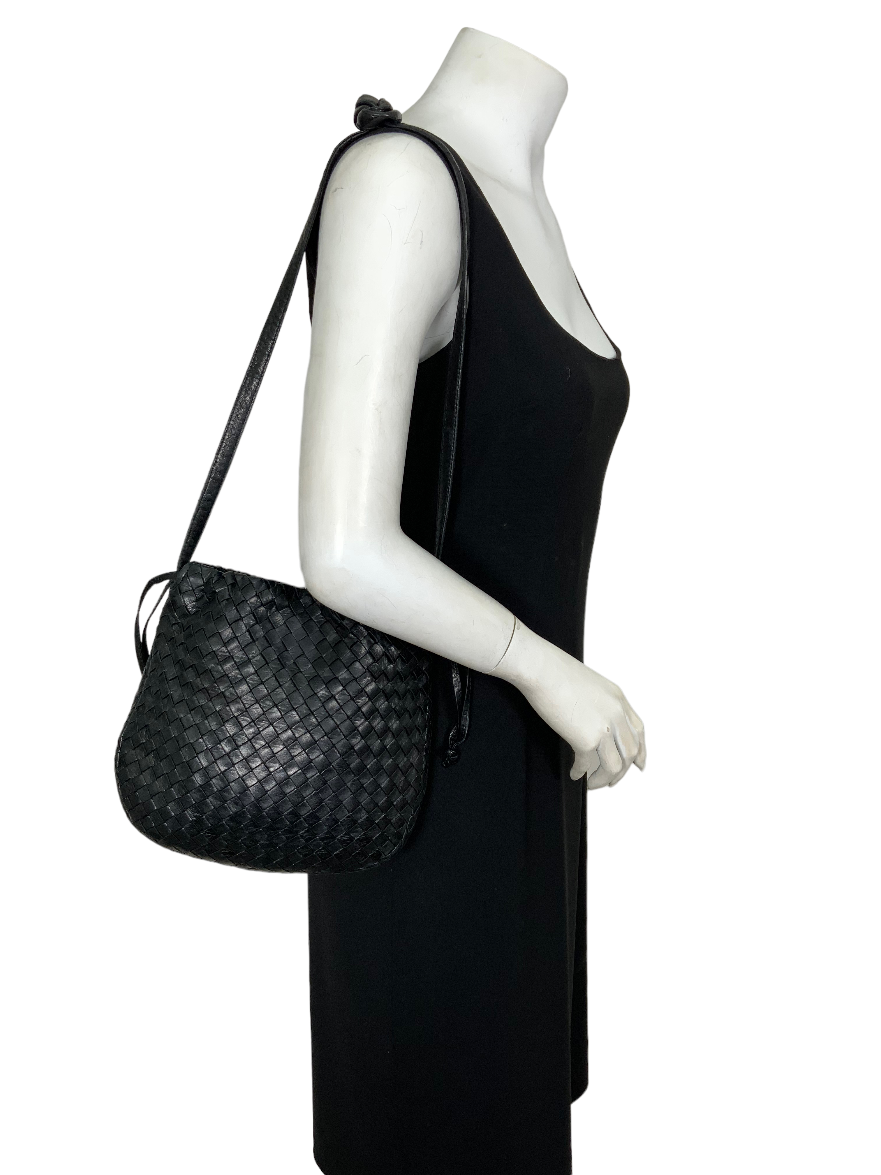 Bottega Veneta Vintage Intrecciato Woven Leather Shoulder Bag