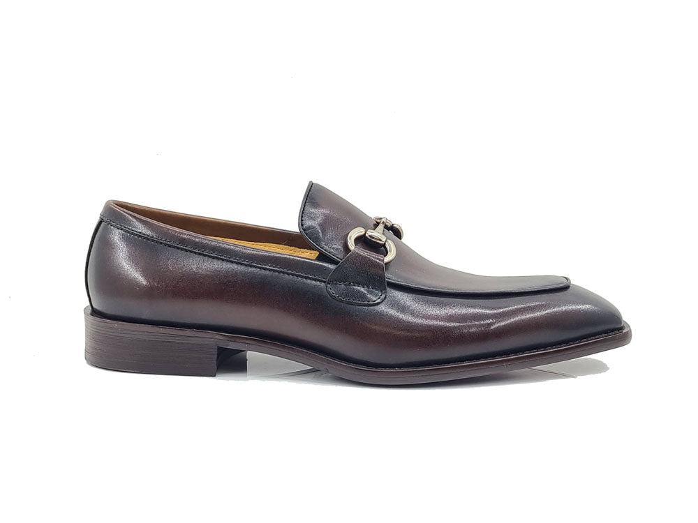 Burnished Calfskin Bit Loafer