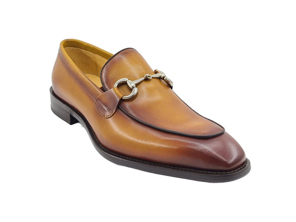 Burnished Calfskin Bit Loafer