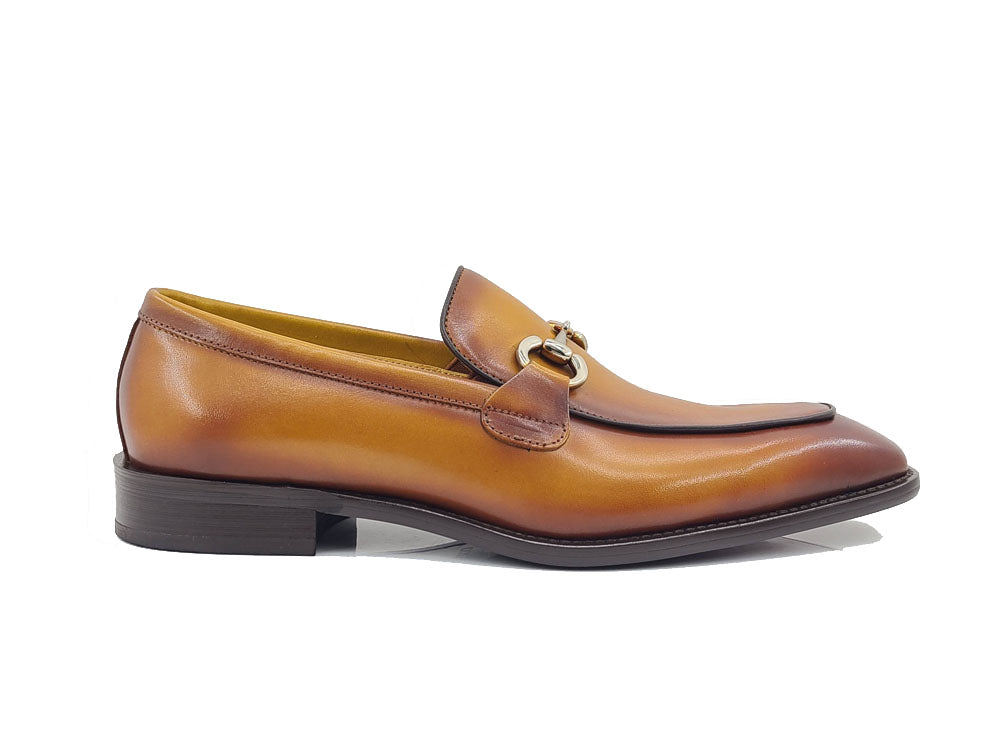 Burnished Calfskin Bit Loafer