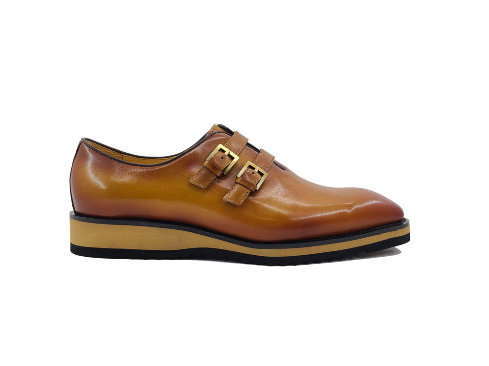 Burnished Double Monk Whole Cut Loafer