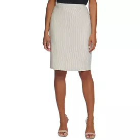 Calvin Klein Womens Above Knee Pinstripe Pencil Skirt