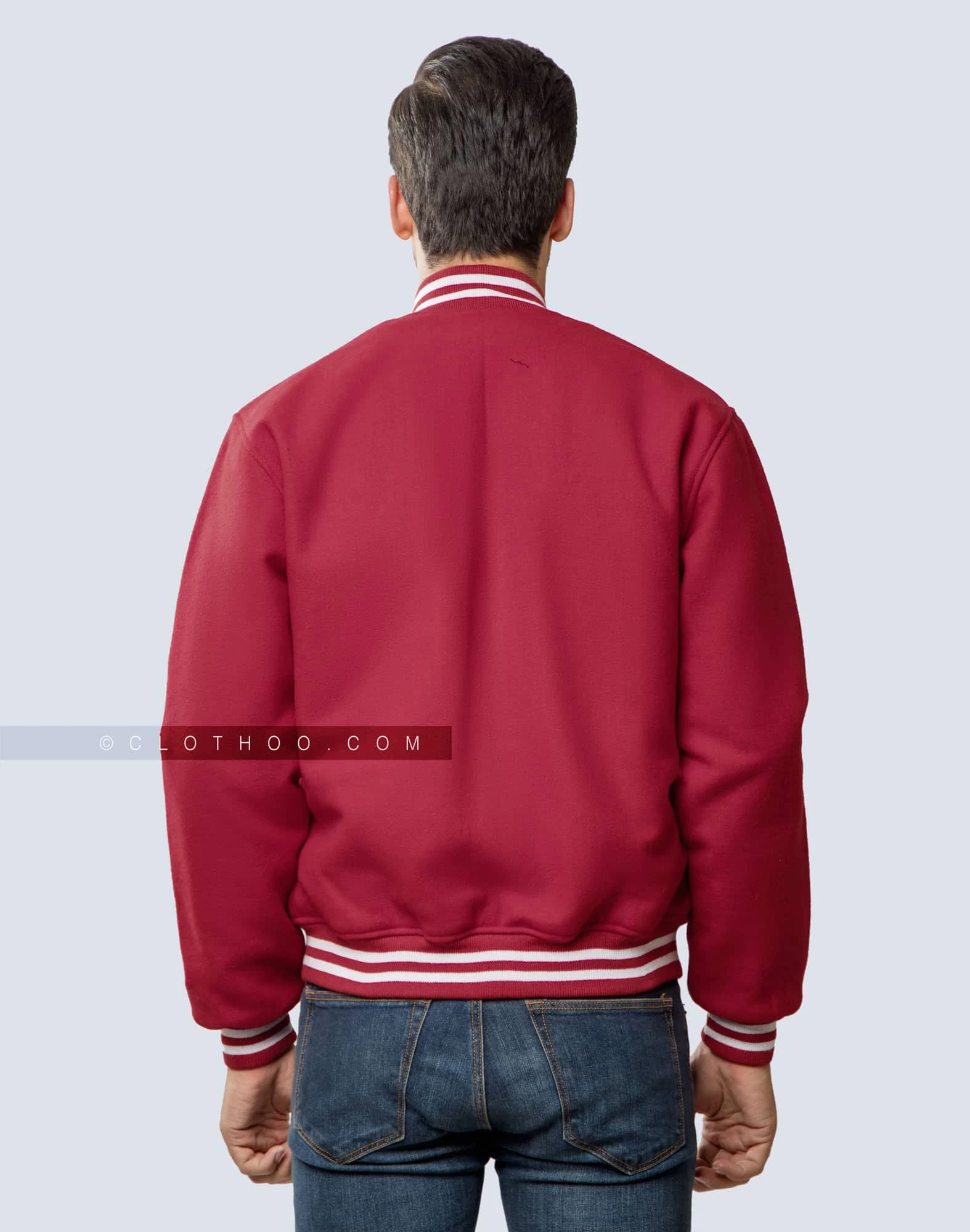 Cardinal Wool Varsity Jacket | Clothoo