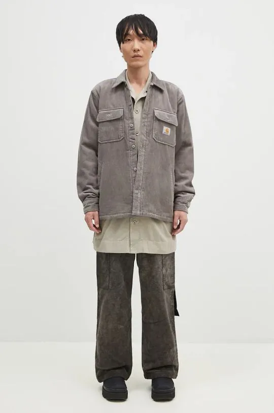 Carhartt WIP shirt jacket Whitsome Shirt Jac gray color I028827.29KXX