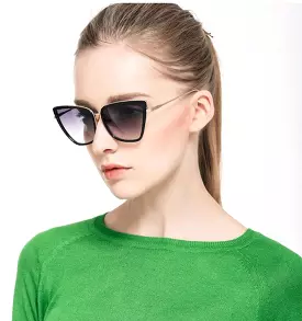 Cat Eye Black Mirror Vintage Sunglasses