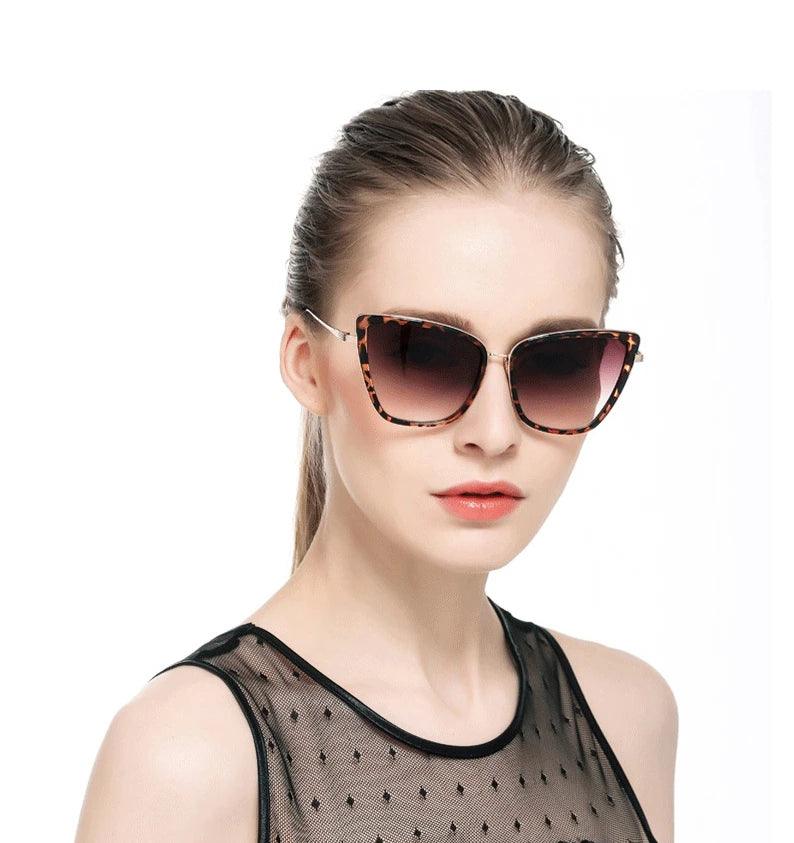 Cat Eye Black Mirror Vintage Sunglasses