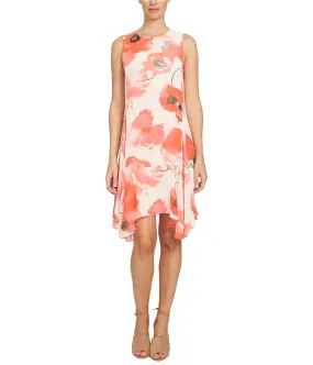 Cece Womens Watercolor Shift Dress