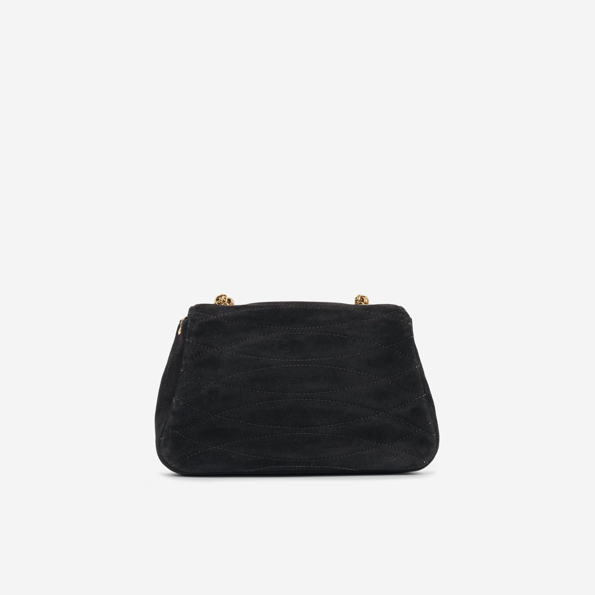 Chanel Vintage Micro Top Handle - Black Suede