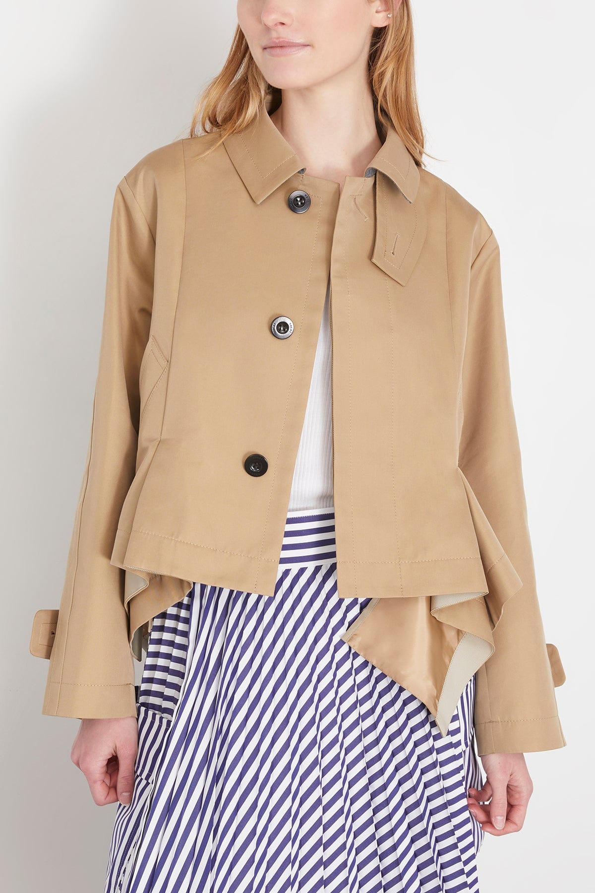 Cotton Gabardine Jacket in Beige