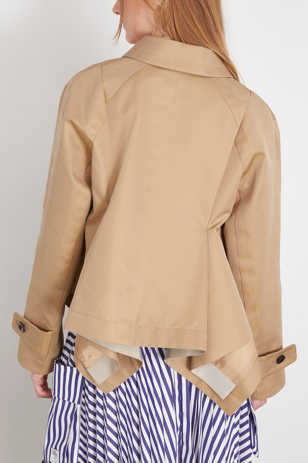 Cotton Gabardine Jacket in Beige