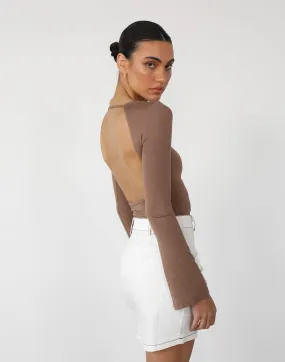 Danika Long Sleeve Top (Mocha)