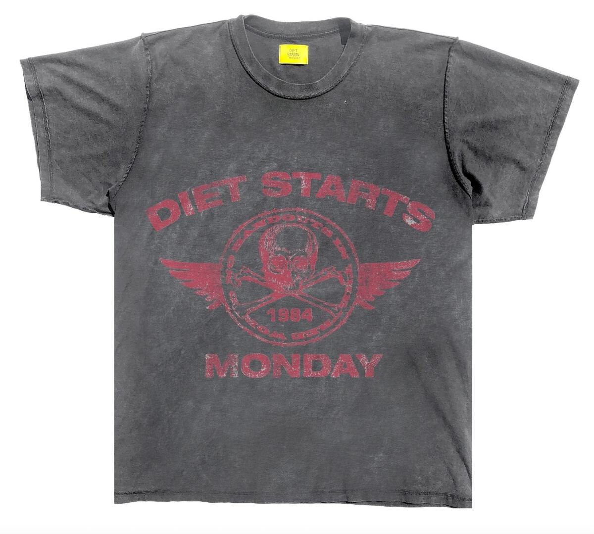 Diet Starts Monday Free World Tee (Vintage Black)