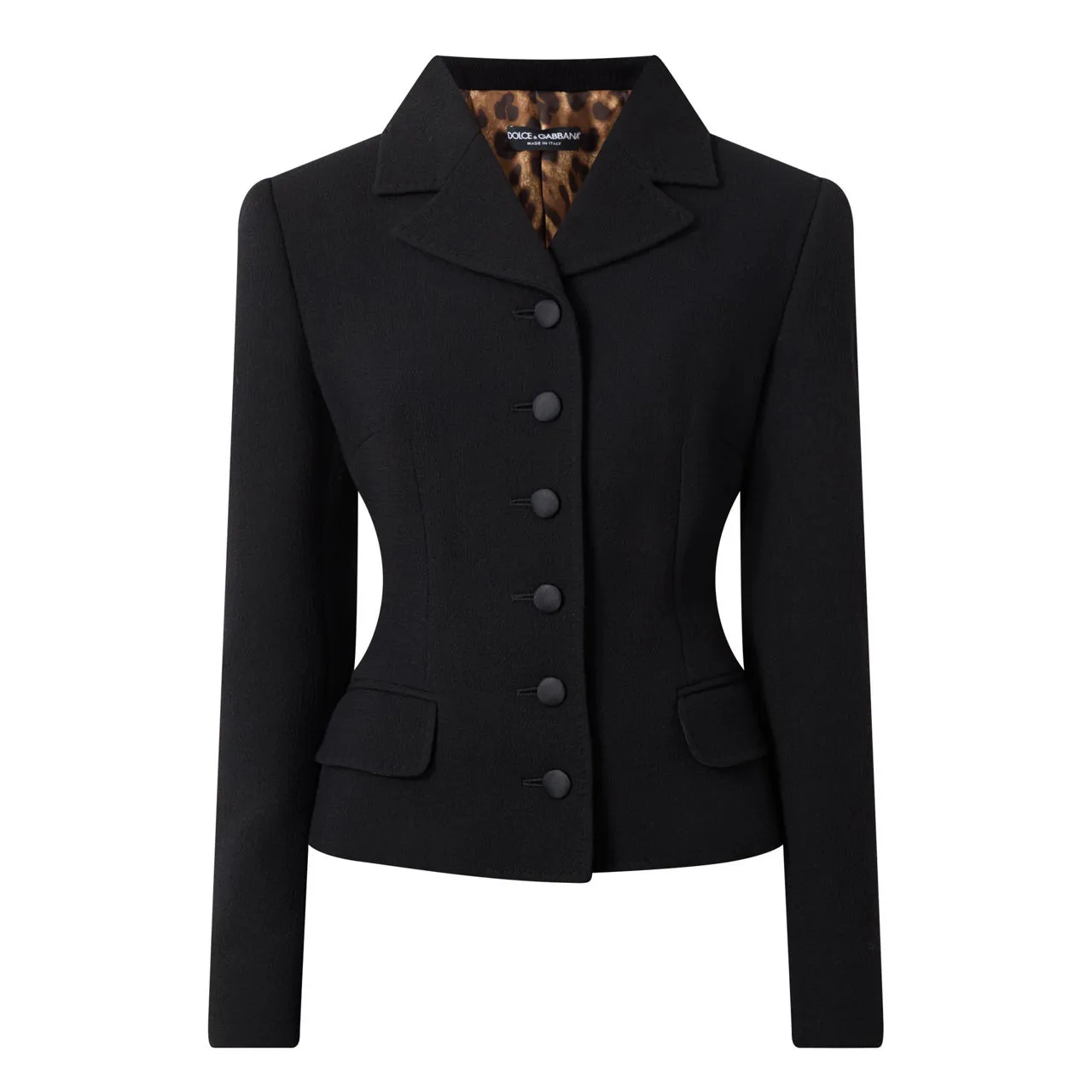 DOLCE & GABBANA Single-Breasted Jacket - Black