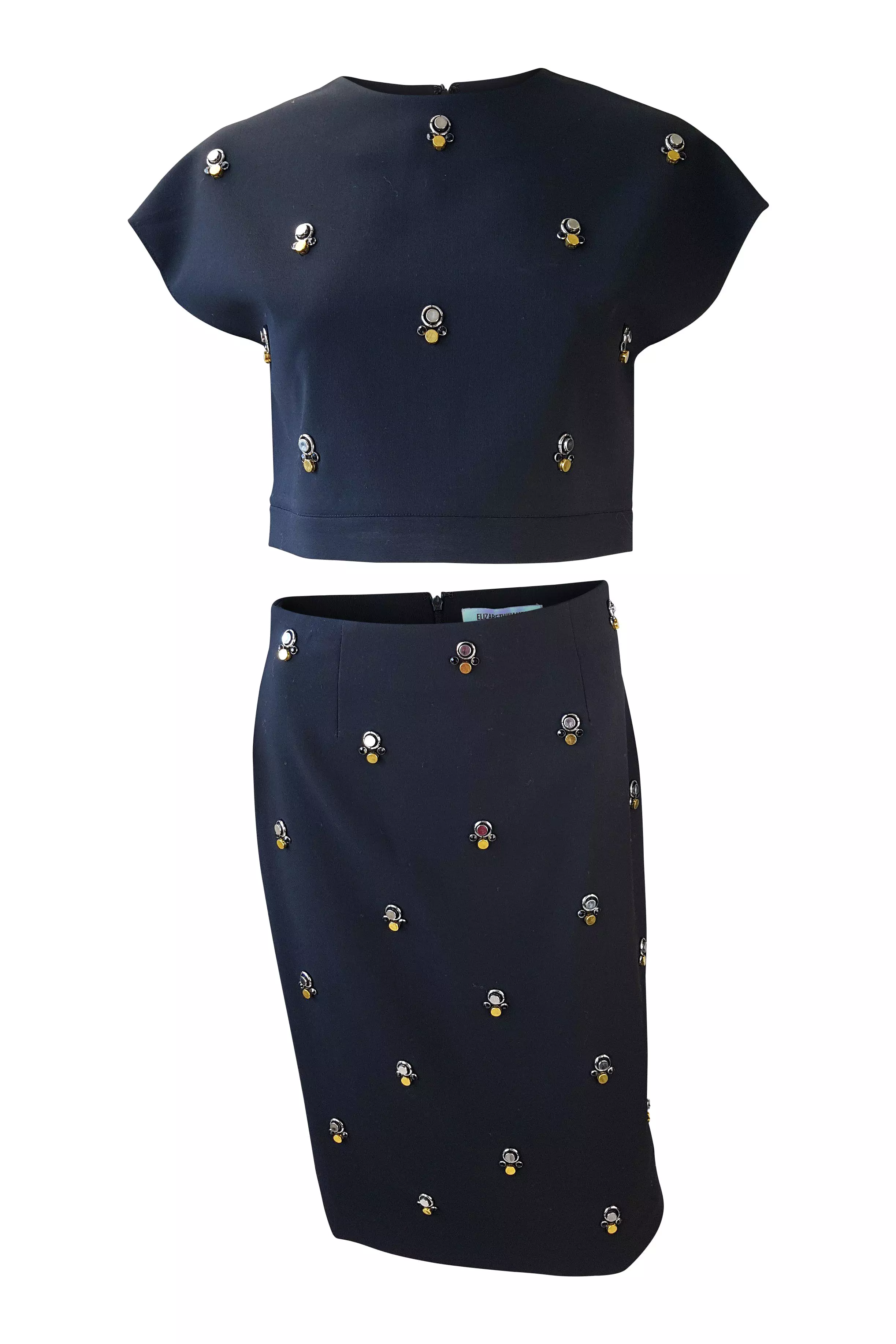 ELIZABETH & JAMES Lima Crop Top & Pencil Skirt Set (UK 8)