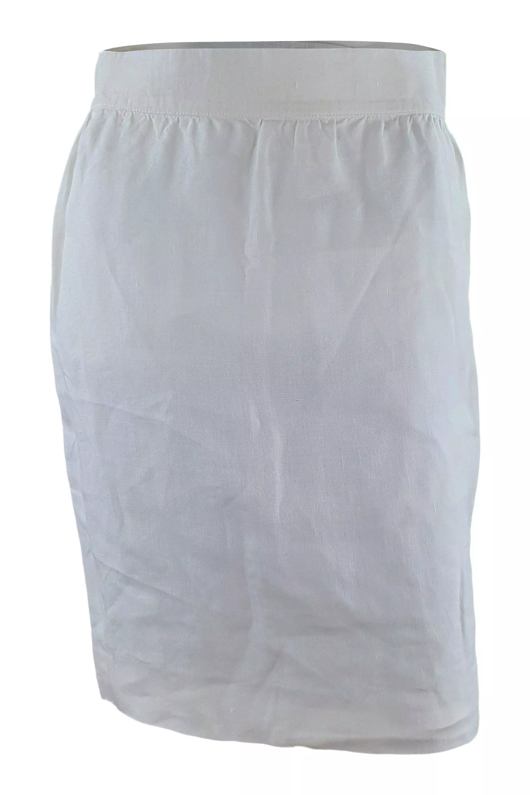 ESCADA Vintage White Linen Mini Pencil Skirt (38)