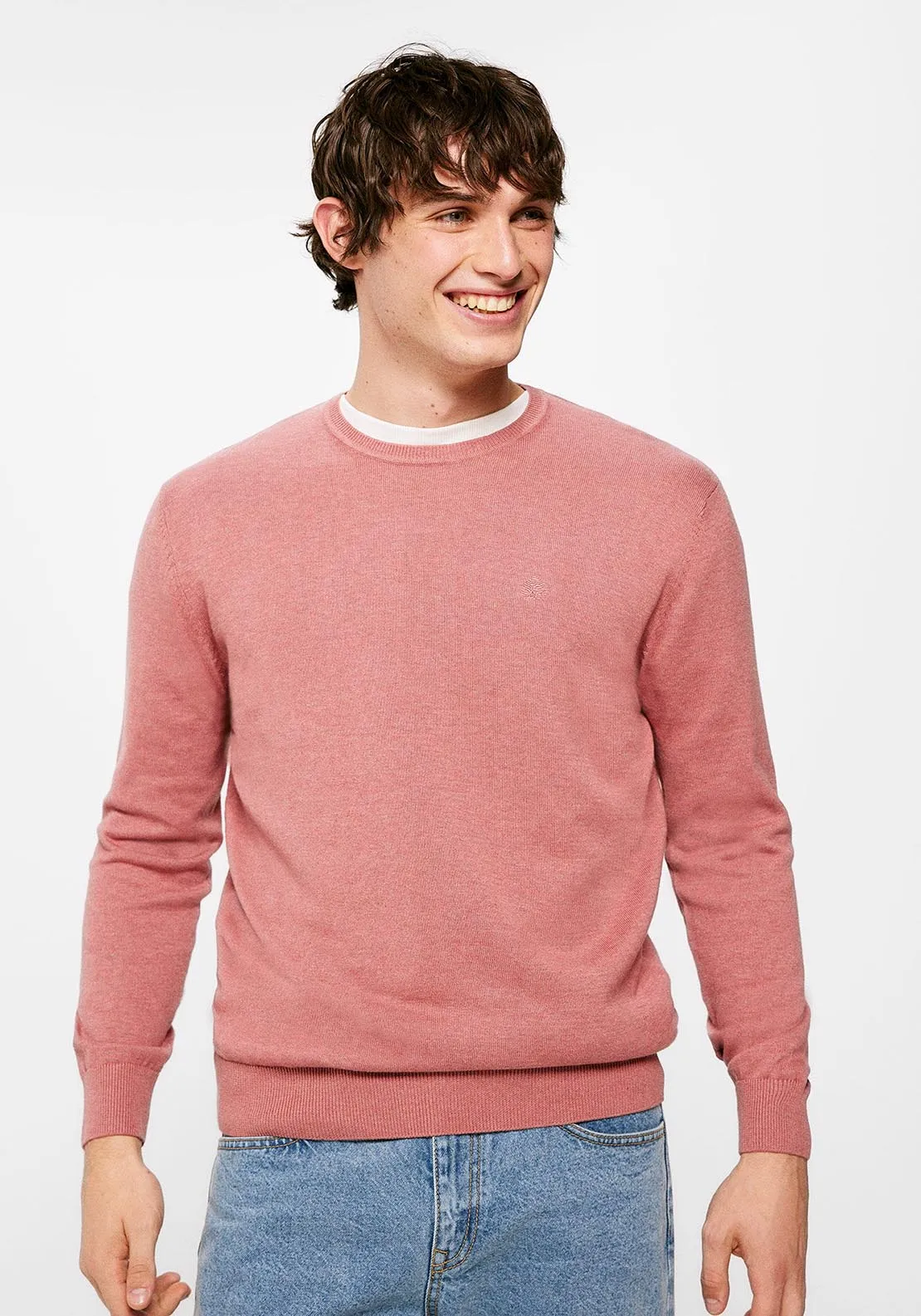 Essential jumper with elbow patches - Pink