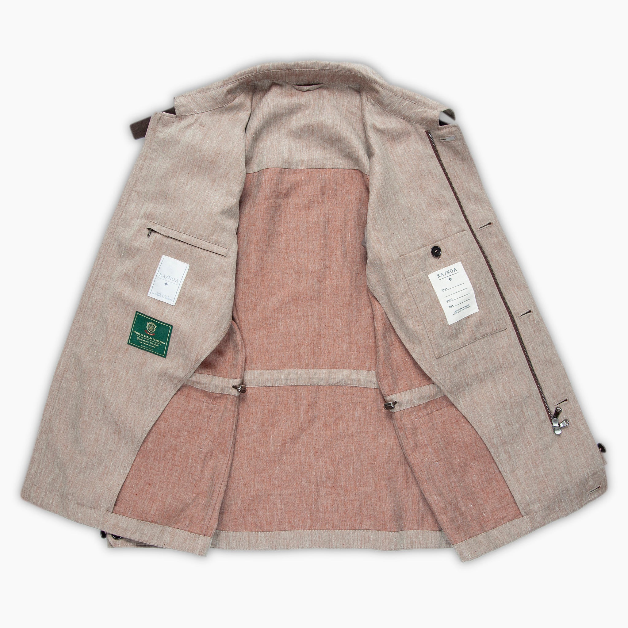 Evrad Safari jacket in Portofino linen and silk