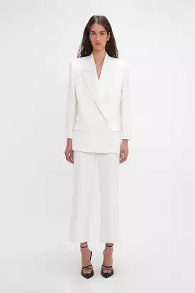 Exclusive Double Breasted Tuxedo Jacket In Ivory