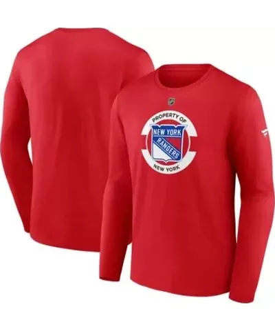 Fanatics Men's NHL Fanatics New York Rangers Authentic Pro Core Secondary Long Sleeve T-Shirt