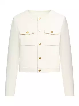 feminine jacket in textured cotton