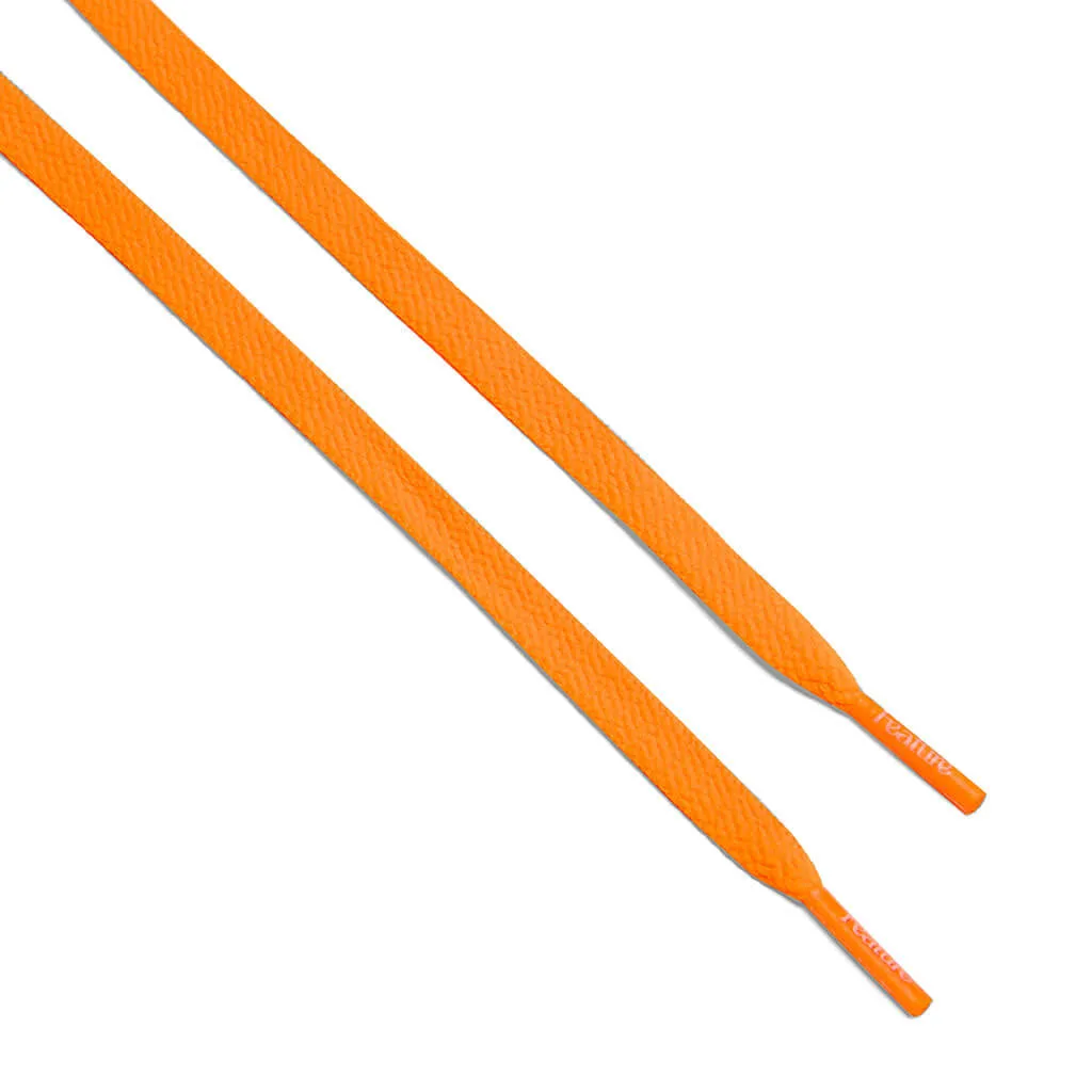 Flat Shoe Laces - Neon Orange