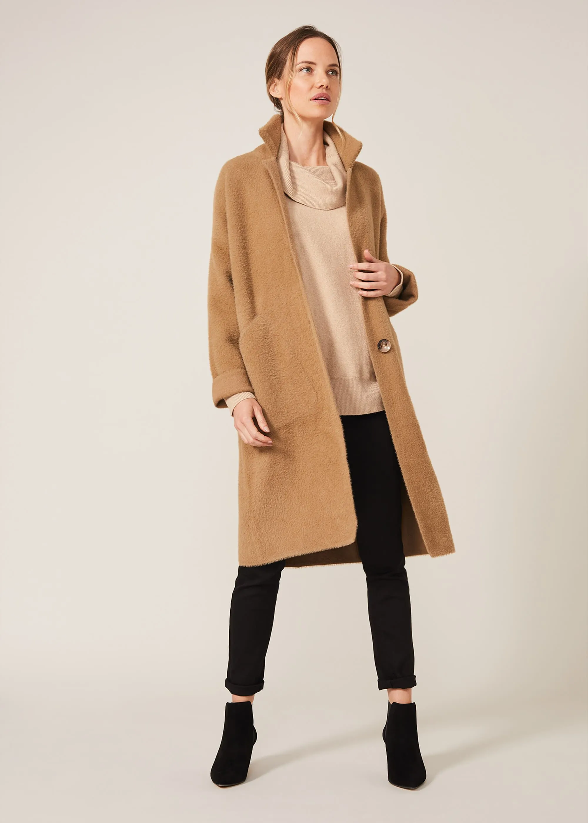 Floressa Fluffy Knit Coat