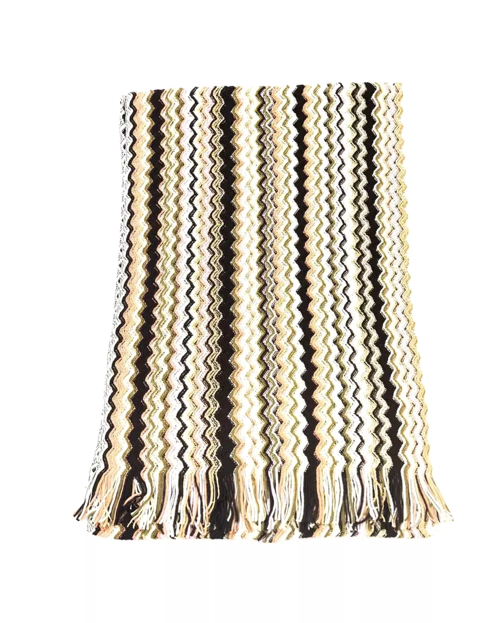 Fringed Geometric Fantasy Scarf One Size Women