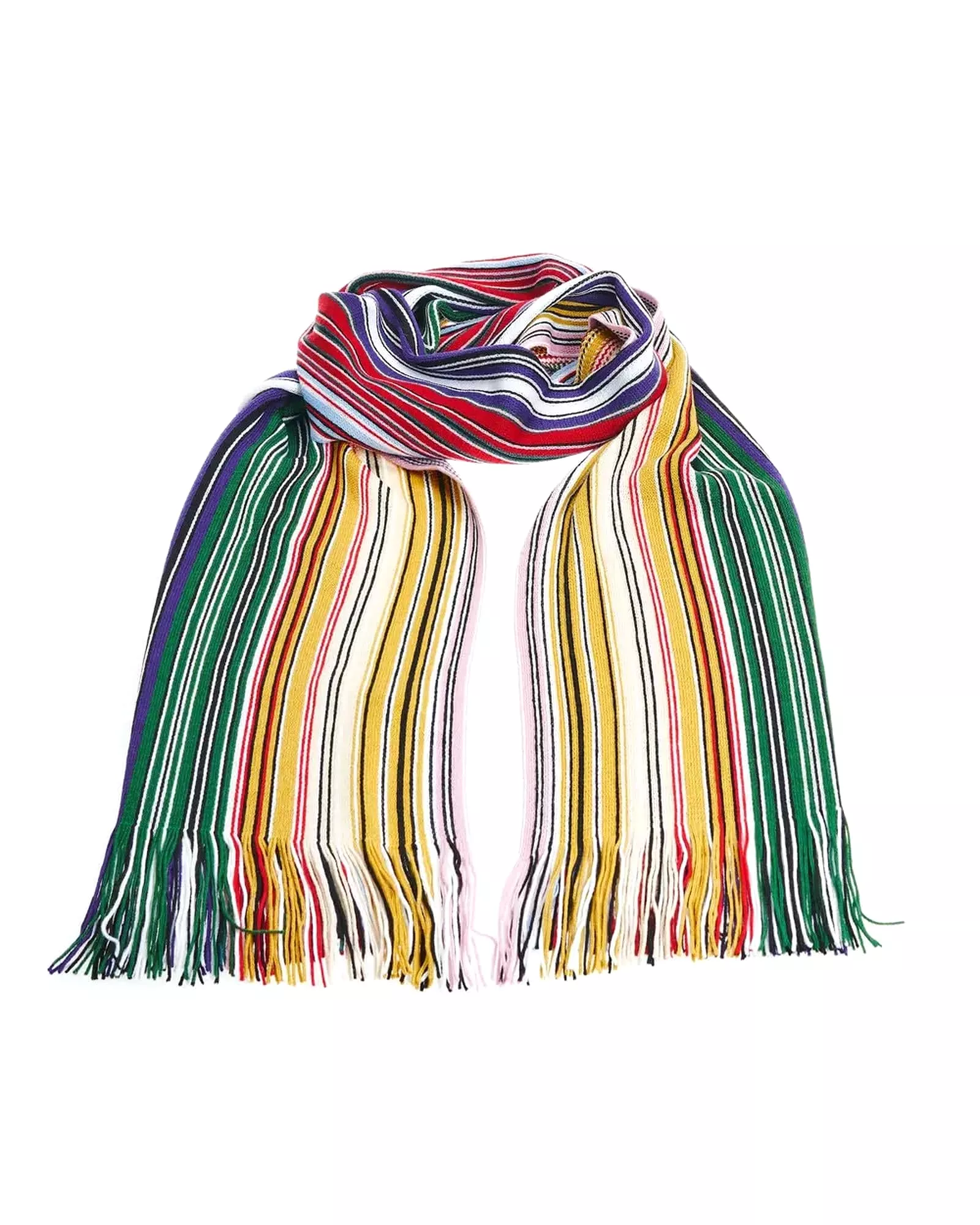 Geometric Pattern Fringed Scarf One Size Women