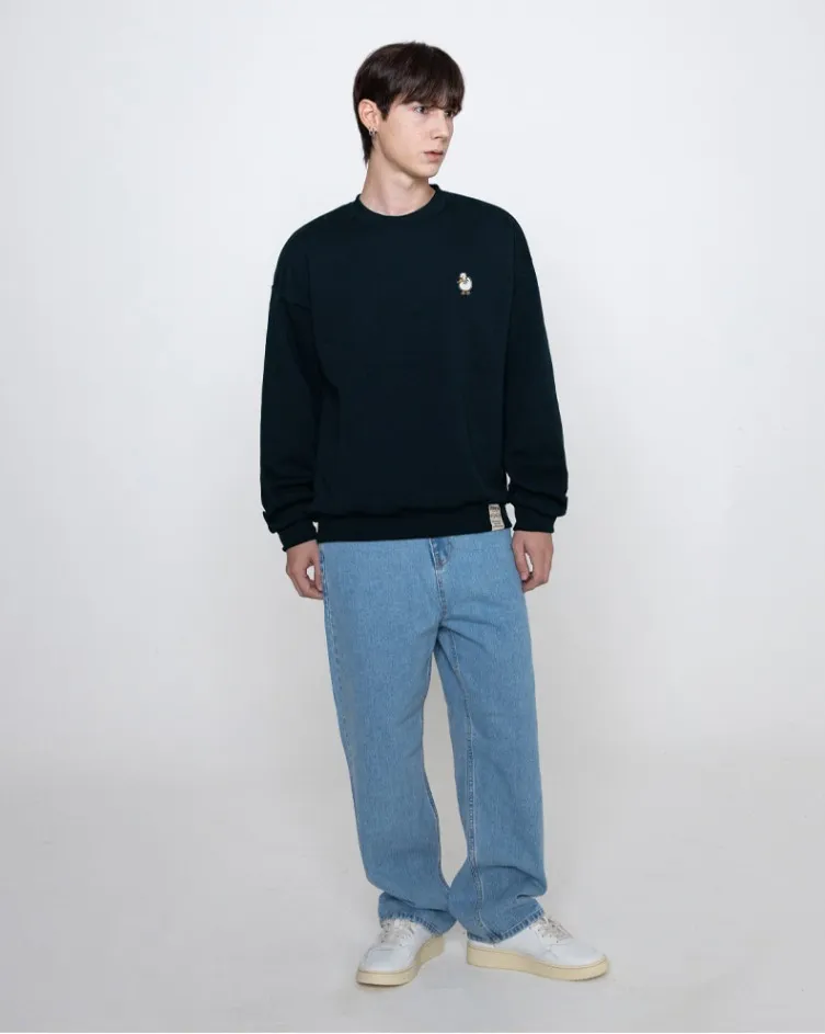 GRAVER  |[GRAVER]★DUCK FLOWER EMBROIDERY SMILE SWEATSHIRT