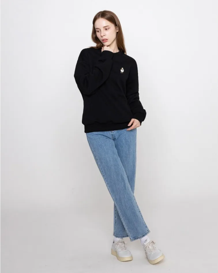 GRAVER  |[GRAVER]★DUCK FLOWER EMBROIDERY SMILE SWEATSHIRT