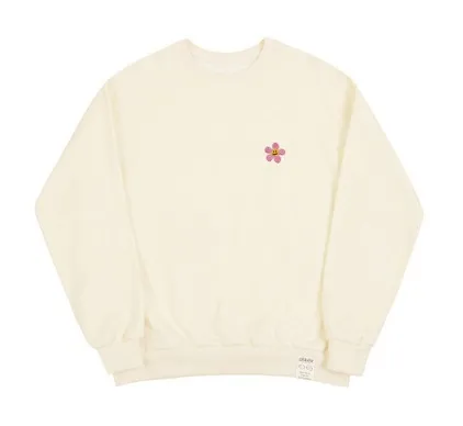 GRAVER  |[GRAVER]★PINK FLOWER DOT EMBROIDERY SWEATSHIRT