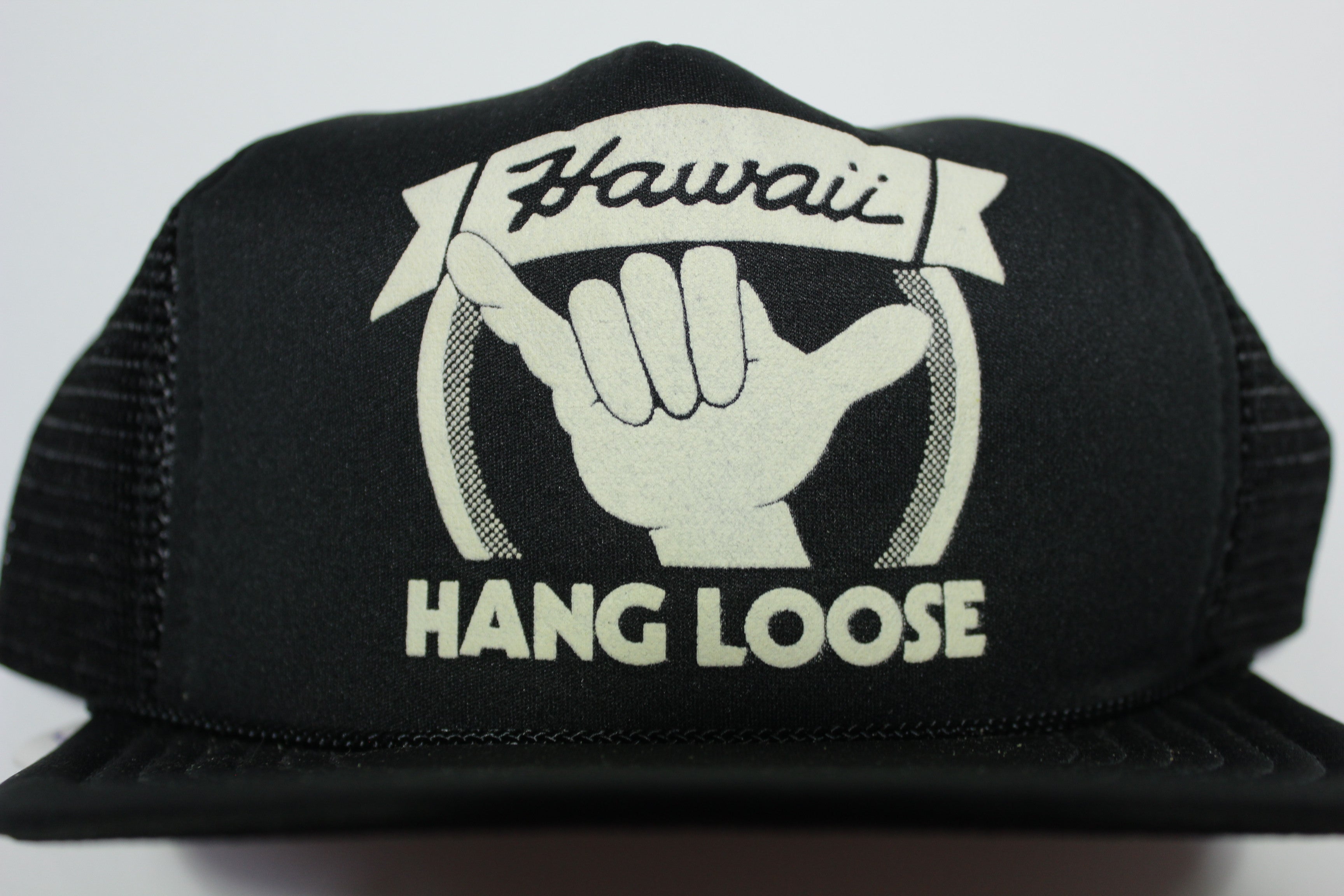 Hawaii Hang Loose Vintage Foam Mesh 80s Adjustable Back Snapback Hat