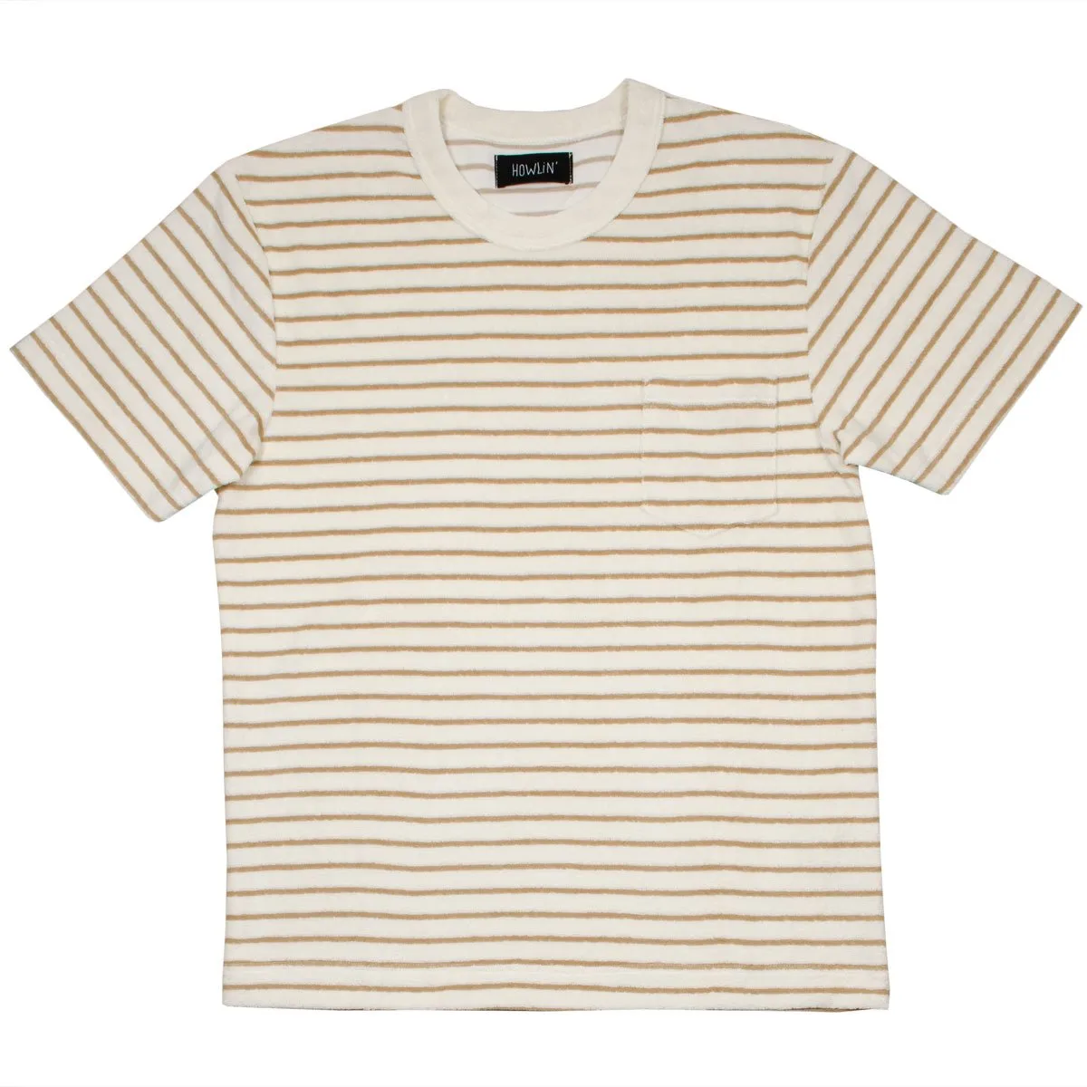 Howlin' - Psycho Killer Striped Towel T-shirt - Bronze / Cream