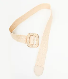 Ivory Woven Square Belt