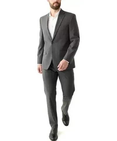 IZOD Men's Single Breasted Plaid Suit