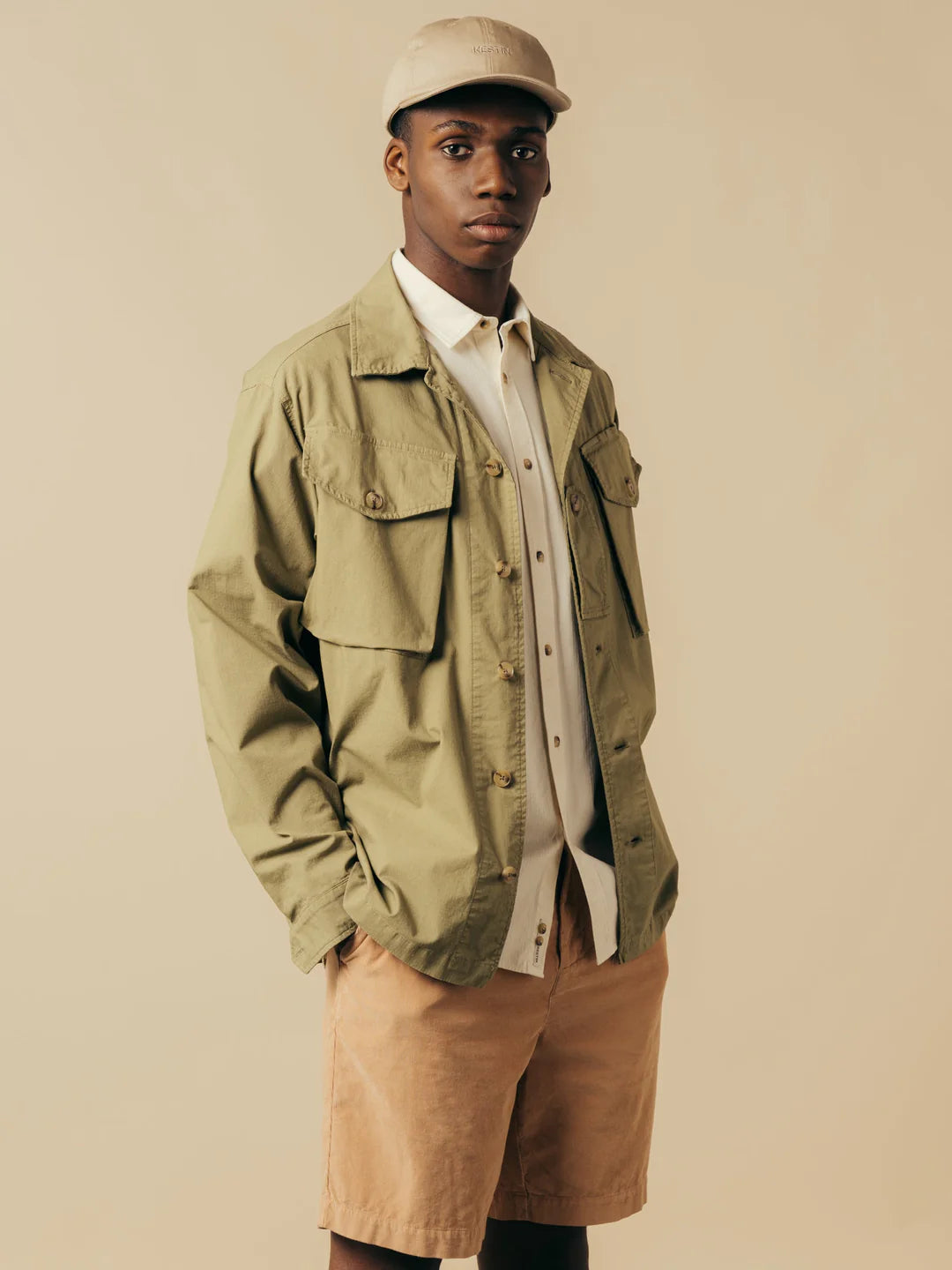 KESTIN Redford Jacket in Light Military Cotton Ripstop