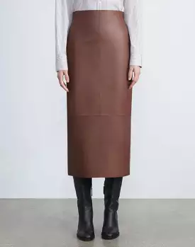 LAMBSKIN LEATHER PENCIL SKIRT