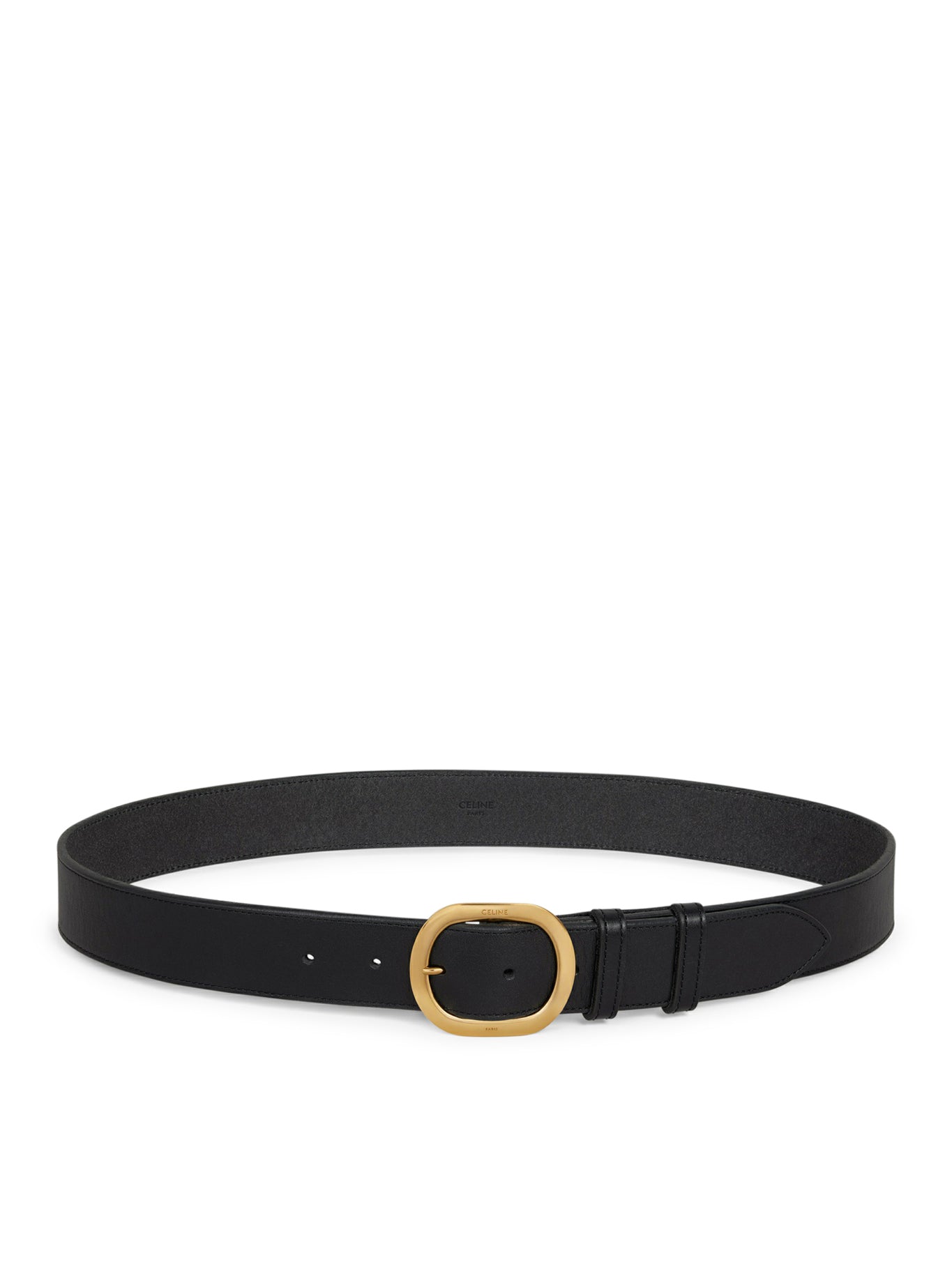 LARGE LULU BELT IN BLACK VINTAGE CALF LEATHER