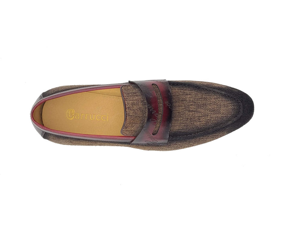 Life Style Penny Loafer Fabric Upper with Signature Leather Trim