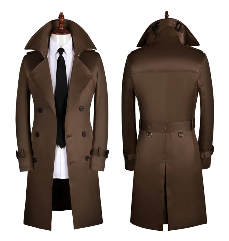 Long Double Breasted Spring And Autumn Slim British Business Coat