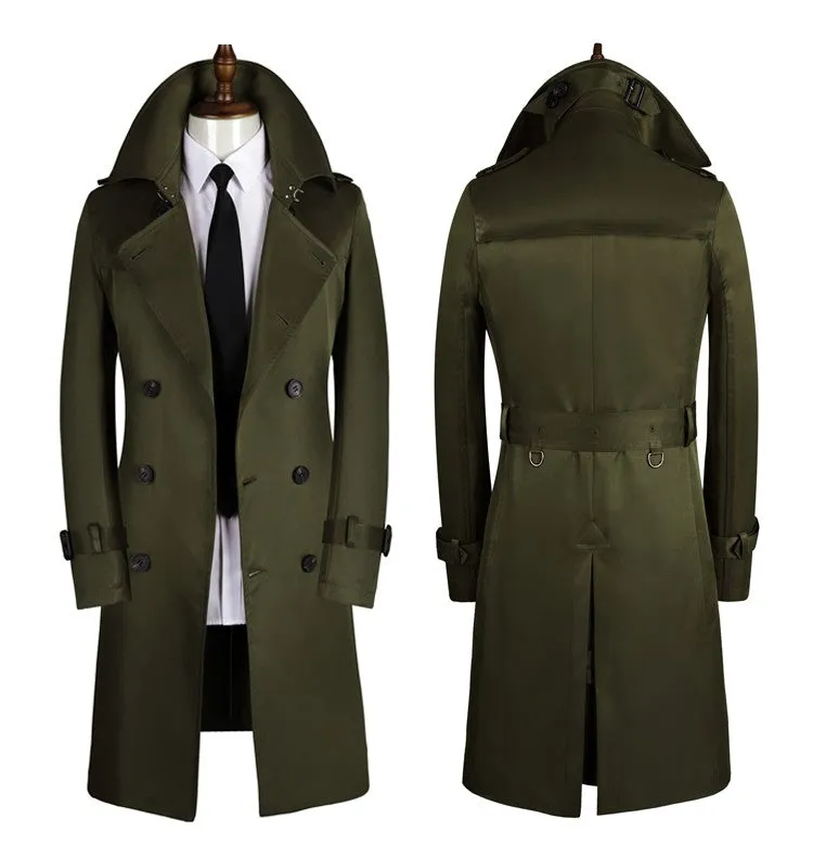 Long Double Breasted Spring And Autumn Slim British Business Coat