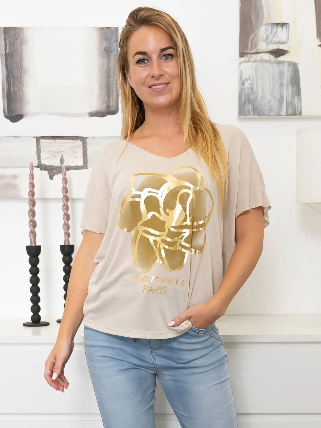 Madelyn t-shirt beige