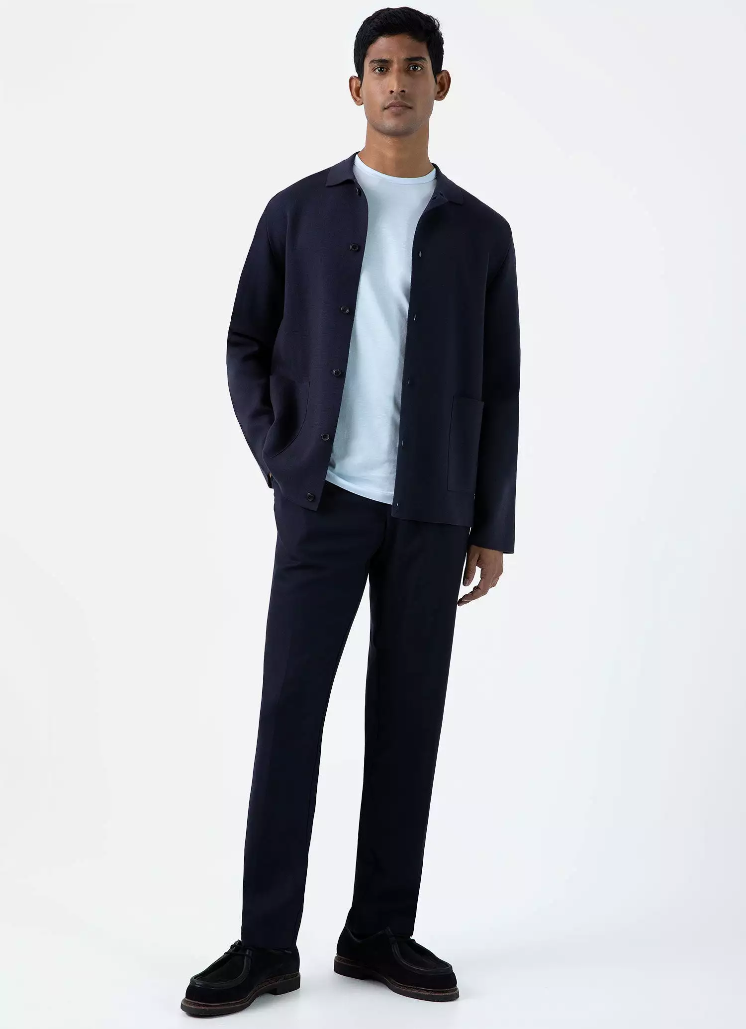 Men's Milano Knit Jacket in Navy