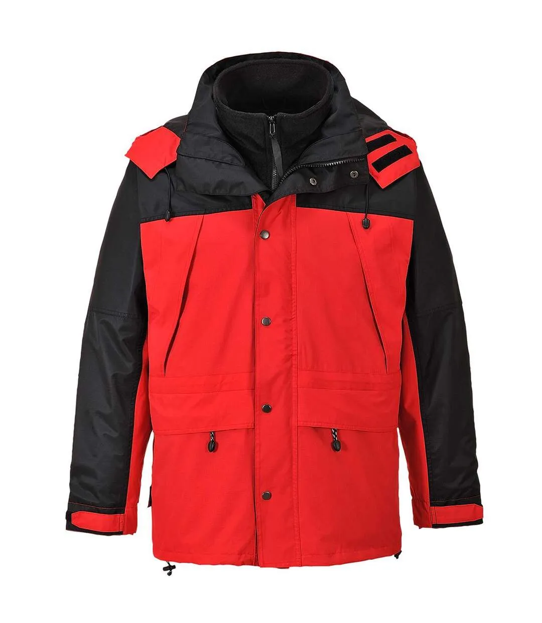 Mens orkney 3 in 1 breathable jacket red/black Portwest